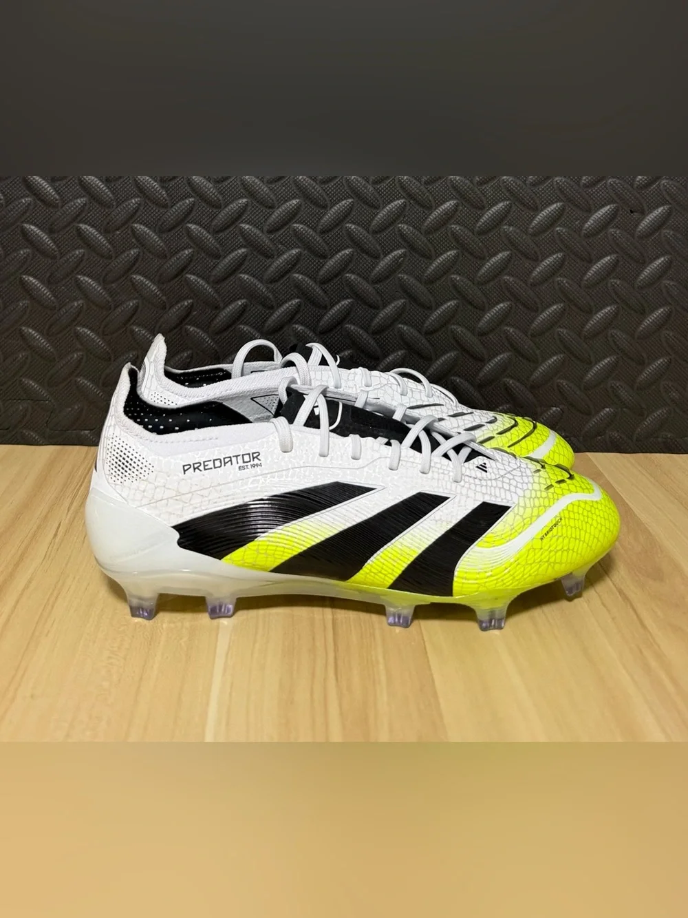 Adidas Predator Elite FG Soccer Cleats JI1082 White Lucid Lemon Mens Size 7